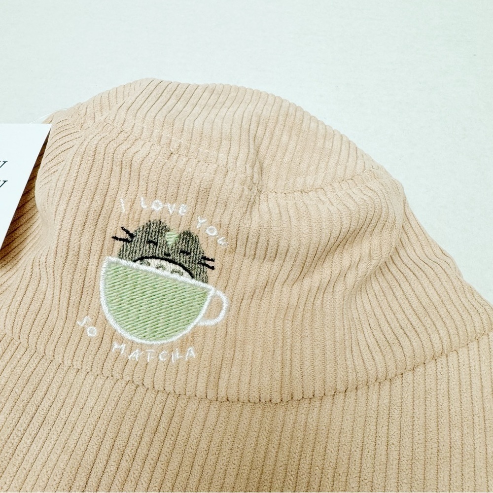daily dainty - Dusty Rose Corduroy Totoro Bucket Hat - Picture 3 of 4